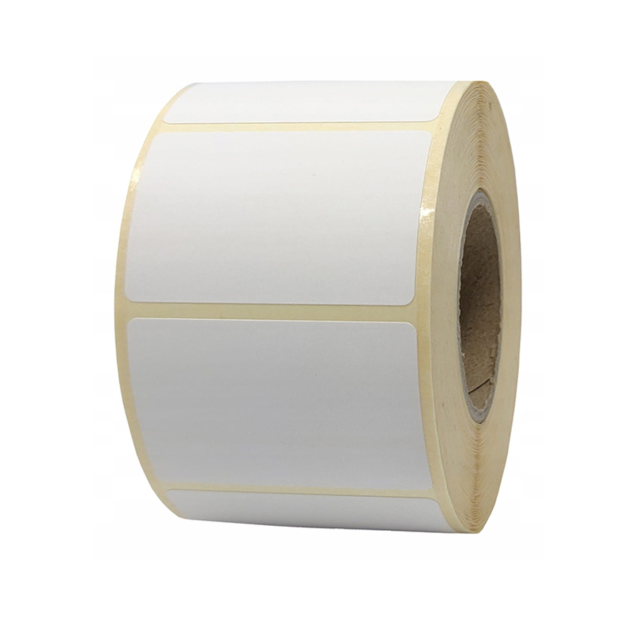 Baltos terminės etiketės 50x80 mm 1000vnt.